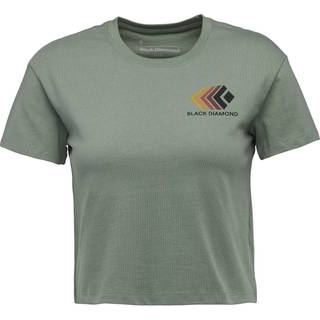 Black Diamond Women's Faded Crop S/S Tee T-shirt Damer størrelse L farve grøn