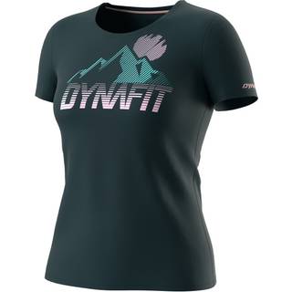 Dynafit Women's Transalper Graphic S/S Tee Funktionsshirt Damer størrelse S farve blå