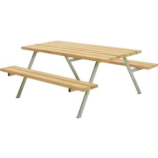 Plus alpha bordbænkesæt 161x73x177cm gyldenbrun thermowood varmebeh. nåletræ
