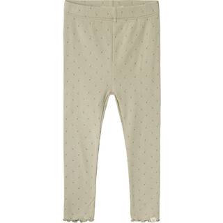Lil Atelier Moss Gray Blomstret Legging