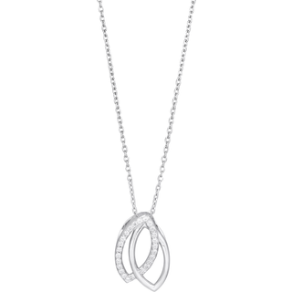 Siersbøl sølvvedhæng med cubic zirkonia inkl. kæde