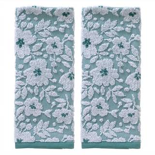 SKL Home Floral Jacquard h?ndkl?der s?t himmelbl?t 2 t?lling