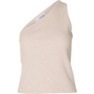 Selected Femme - Beige - Slfanna One Shoulder Top - Large