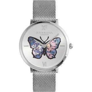 Olivia Burton Signature Butterfly Stainless Steel Mesh Watch - Silver