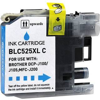 Brother LC525XLC cyan printerpatron 15 ml LC-525XL-C alternativ LC-525XL-C