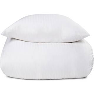 Sengetøj i 100% Bomuldssatin - King Size sengesæt 240x220 cm - Hvidt ensfarvet sengelinned - Borg Living