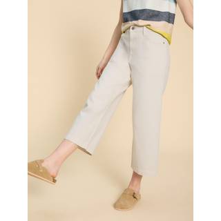 White Stuff White Stuff Natural White Tia Wide Leg Crop Jeans