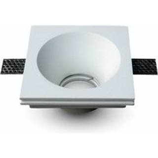 GU10 Gips Lampe/ring - Indspartling, Forkantet, Hvid