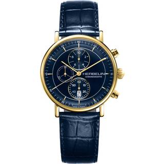 Herbelin 35647P15 Inspiration Chronograph Blue Leather Strap Watch - W03129