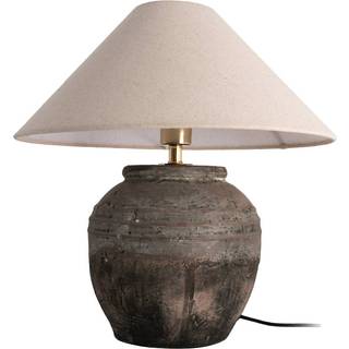 Bordlampe Thalorin Lucande, Brun/rust, Stue/spisestue, Keramik, Skandinavisk