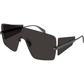 Alexander McQueen Mand AM0460S 001 Solbriller Metal Ruthenium Grå Maske