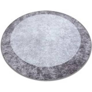 MIRO 51648.803 cirkel tæppe skal vaskes Marmor skridsikker - mørkgrå cirkel 160 cm