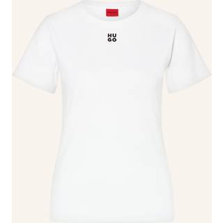 T-shirt i bomuldsblanding med broderet stablet logo