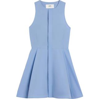 Ami Paris Godet cotton poplin shirt dress - blue - L
