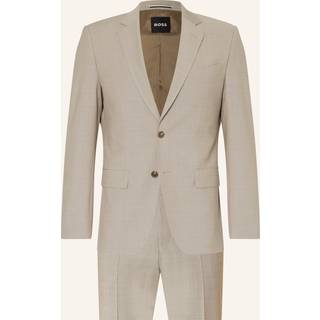 BOSS Black Herren Anzug braun meliert Slim Fit