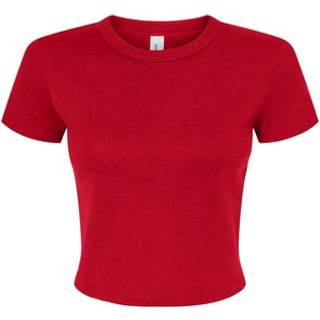 Bella BL1010 Women´s Micro Rib Baby Tee Solid Red Blend M