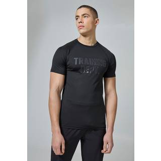 Mens Black Active Training Dept Muscle Fit T-shirt