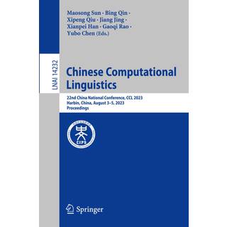 Chinese Computational Linguistics