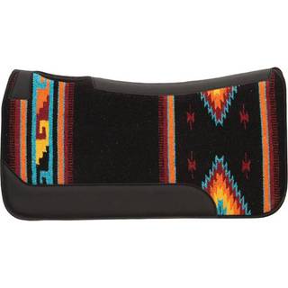 Weaver Leather Contoured Single Weave Wool Blend Felt Pad Black/Orange/Navy 23 """" L X 24 """" W - 3/4 """" Tyk