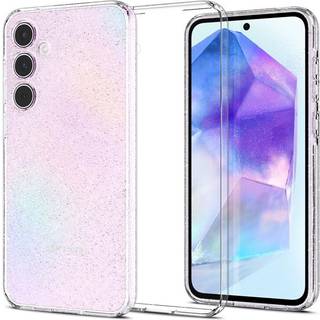 Samsung Galaxy A55 (5G) Spigen Liquid Crystal Glitter Bagside Cover - Gennemsigtig
