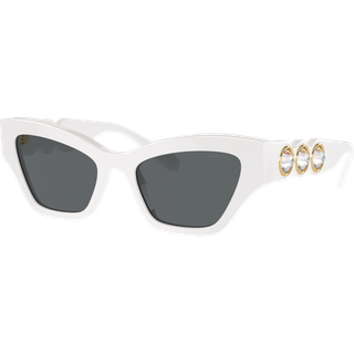 Swarovski SK6021 105087 53 Solbriller Kvinder Hvid - White - 53mm