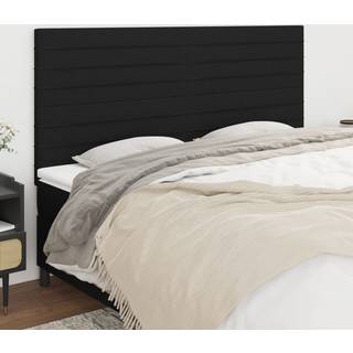 sengegavle 4 stk. 100x5x78/88 cm stof sort