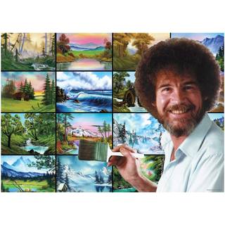 Bob Ross Disse ting lever lige i dit b?rstepuslespil for voksne og b?rn | Naturmaleri 1000 stykker puslespil leget?j | Interaktiv hjerneteaser ti