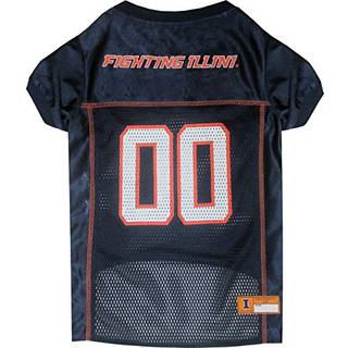 Kæledyr først NCAA College Illinois, der kæmper mod Illini Mesh Jersey for Dogs & Cats Size X-Small Licensed Dog Jersey med dit yndlings fodbold/