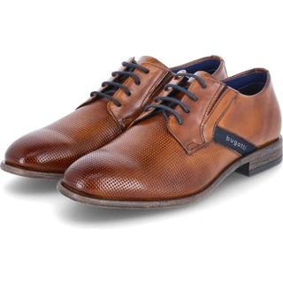 bugatti Herren Derby cognac Glattleder