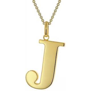 trendor 41790-J Damen-Kette mit Großem Buchstaben J 925 Silber mit Goldauflage