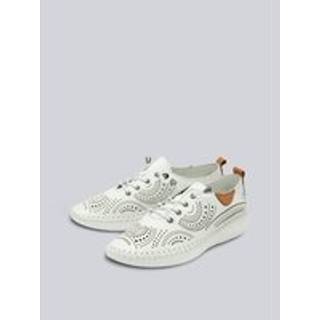 Lotus Lotus White Leather Casual Shoes