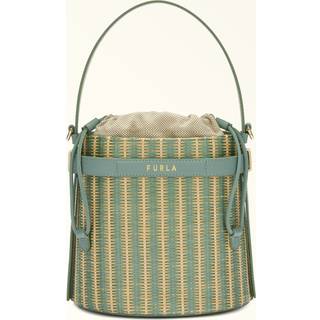 Furla Giove Mini Bucket taske grøn/beige