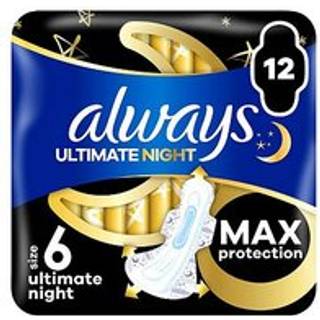Always Ultimate Night Max Protection BigPack hygiejnebind med vinger