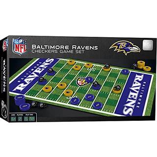 Masterpieces officielt licenseret NFL Baltimore Ravens Checkers brætspil for familier og børn i alderen 6 og opefter