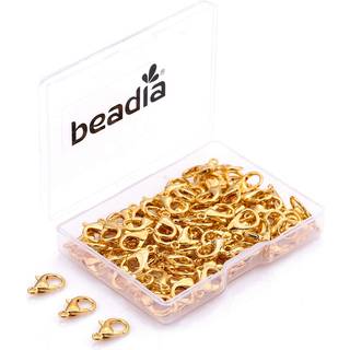 Beadia Alloy hummer CLASPS 14X7MM GULDpläterad hummer CLAW CLASPS FÖR DIY -smycken som gör 100 st