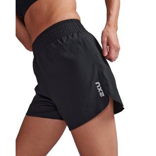 2XU Women's Aero Hi-Rise 4 Inch Shorts Black/Silver Reflective, XS