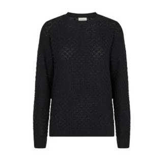 Freequent Pullover - FQDodo Strikket Sort Brun Str. XXL Freequent.dk