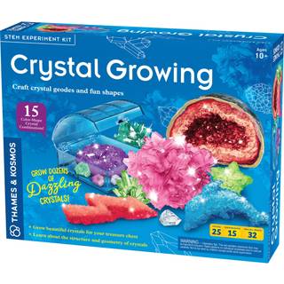 Thames & Kosmos Crystal Growing | STEM -eksperiment Kit | Dyr dusinvis af blændende farverige krystaller! | Lær om krystallisation og adfærd klas