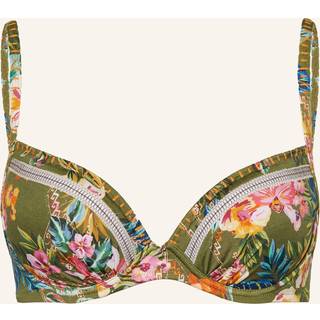 Watercult Women's Sunset Florals Bikini Top 7374 Bikinitop Damer størrelse 38 - C farve olivengrøn