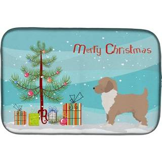 """" Caroline's Treasures CK3883DDM YorkiePoo #2 Christmas Tree Dish-Drying-Mats 14 X 21 Multicolor """"