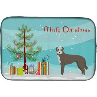 """" Caroline's Treasures CK3850DDM Lurcher #1 Christmas Tree Dish-Drying-Mats 14 X 21 Multicolor """"
