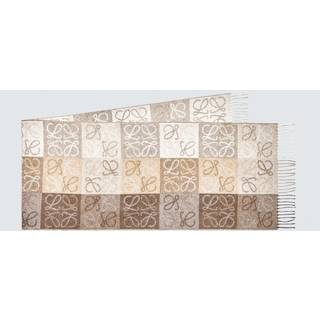 Loewe Anagram wool and cashmere scarf - beige - One Size