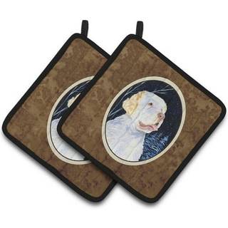 """" Caroline's Treasures SS8356PtHd Starry Night Clumber Spaniel Pot -indehavere (1 par) 7.5 """" ""X 7.5"" """" ""Multicolor"" ""