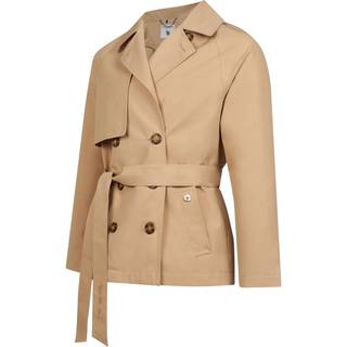 U. S. Polo Assn U. S. Polo Assn. Brown 100% Cotton Double Breasted Womens Trench Jacket