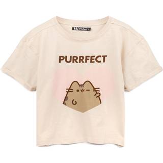 Vanilla Underground Vanilla Underground Cream Pusheen Cropped 100% Cotton T-Shirt