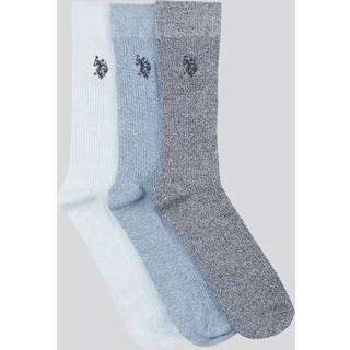 U. S. Polo Assn U. S. Polo Assn. Blue Mens Classic Rib Socks 3 Pack