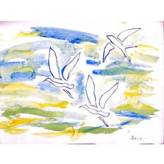 Betsy Drake PM941 Three Gulls D?kkeserviet - S?t med 4