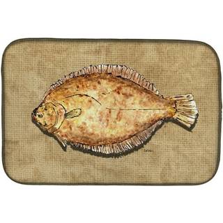"""" Caroline's Treasures Flounder Dish Drying Mat 14 """" """" X 21 """" """" Multicolor """"