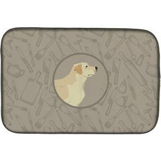 """" Caroline's Treasures CK2196DDM Labrador Retriever in the Kitchen Dish-Drying-Mats 14x21 Multicolor """"