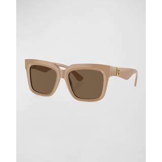 Burberry Kvinde BE4419 399073 Solbriller Acetat Beige Brun Firkantet Normal